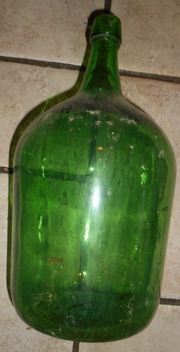 Bombonne verre vert - bombonne, en