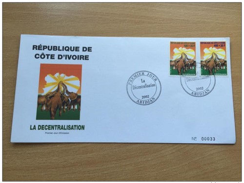 Côte ivoire 2002 - côte, fdc
