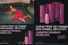 Publicité papier Parfum. Perfume ad. D. HECHTER Caractère de Femme recto verso