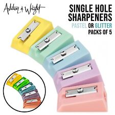 Aw Plastique Crayon Taille-Crayons - Simple Trou - Pastel / Paillettes - Paquet