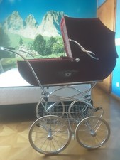 landau vintage de marque aubert couleur bordeaux en parfait etat