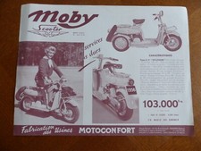 Prospectus Catalogue Moto scooter : MOTOBECANE moby scooter 1956