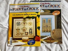 2 magazines c'est facile point de croix n°1 et n°3