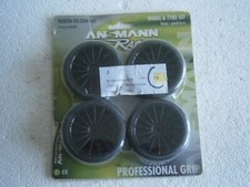 ACCESSOIRES PNEU SLICK + JANTES (ANSMANN RACING) POUR VOITURE RC 1/10