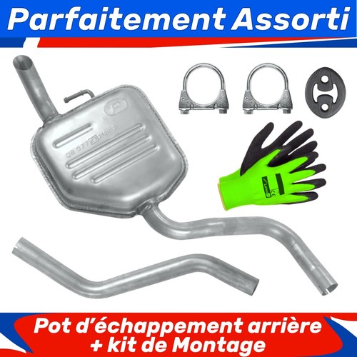 Pot échappement arrière - pot, d’échappement