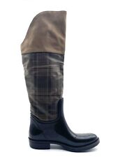 Bottes pluie femme plastique marron Italie tige textile souple taille 36