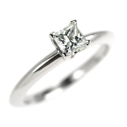 Bague diamant taille - , princesse