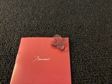 Pendentif orchidée rouge en cristal de Baccarat