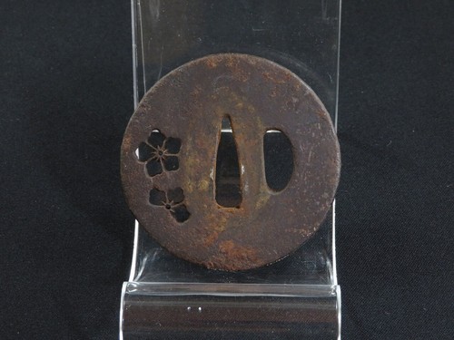Tsuba sukashi technique sakura - tsuba,