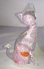 ANCIENNE BELLE FIGURINE STATUETTE UN CHAT VERRERIE DE MURANO ITALIE