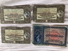 lot anciens billets du monde francs suisse 1=20F,3=5F +3 serie8 50,20,10