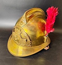 Antique French brass firefighter's helmet model 1895 Ancien Casque De Pompier 