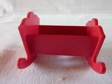 PLAYMOBIL BERCEAU ROUGE LIT BEBE  ACCESSOIRES CHAMBRE MAISON