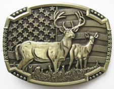 BOUCLE DE CEINTURE CERF  CHASSE  COUNTRY - Ref.82