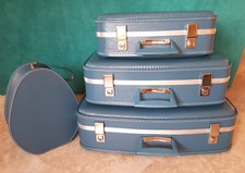 Air France Bagages 3 Valises Gigognes & Vanity Vintage Hôtesse de l'air Suitcase