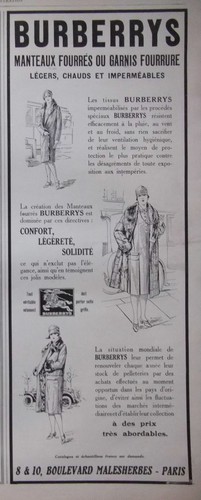 Publicité burberrys manteaux - burberrys,