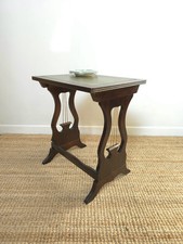TABLE D'APPOINT BOIS / CUIR