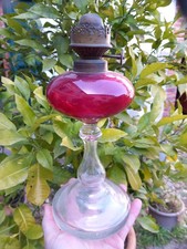 Pied lampe pétrole verre - lampe, à