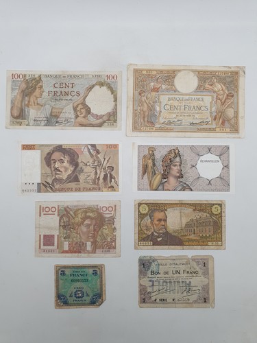 Lot 8 billets anciens - 32,