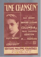 ANCIENNE PARTITION 1943 UNE