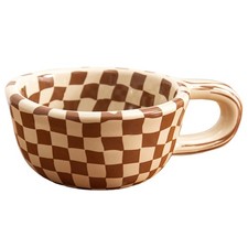Tasse à Carreaux Tasse Marron