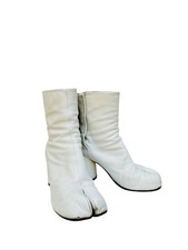Maison Martin Margiela White Leather Tabi Boots Size 37 / US 7