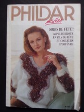 § catalogue ancien laine tricot PHILDAR n° 185 femme - 1989 - pulls de fête