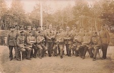 Carte-Photo 1.WK Allemand Soldats Casque à Pointe Saxe Patte D'Épaule 177