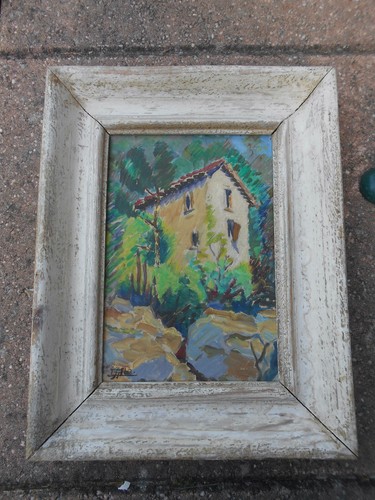 Tableau peinture huile - , sur