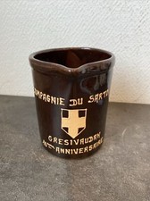 Ancien Pot Pichet Parlant Poterie Compagnie Du Sarto Gresivaudan Croix Deco 