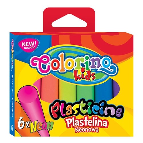 Plastelina 6kol neon colorino - 6kol,