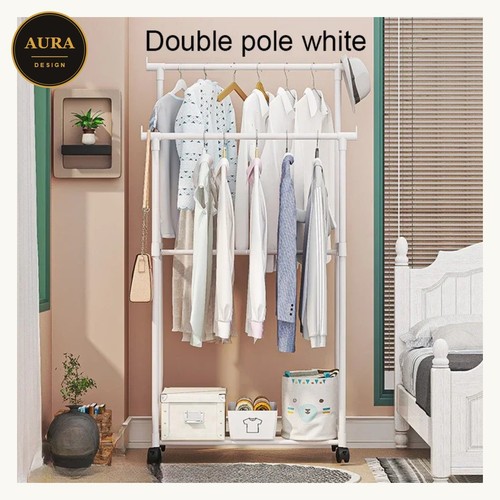Porte manteau double tige - porte-manteau,