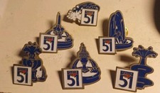 Lot 6 Pin's  Pins Pastis 51 