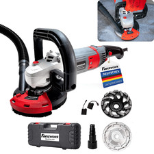 Ponceuse à béton meuleuse d’angle avec 2 disques diamant Ø125 mm inclus FANZWORK