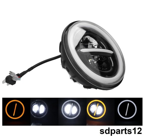 Phare led rond 75w - phare, 7"