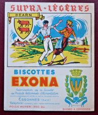 BUVARD - BISCOTTES EXONA - RÉGIONS - ILLUSTRATEUR - BÉARN -