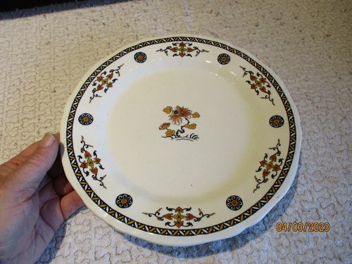 Ancien joli plat - ancien, fleuri