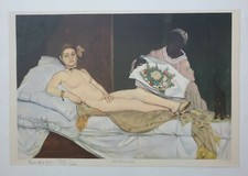 Olympia	Edouard Manet vers 1950 Affiche originale