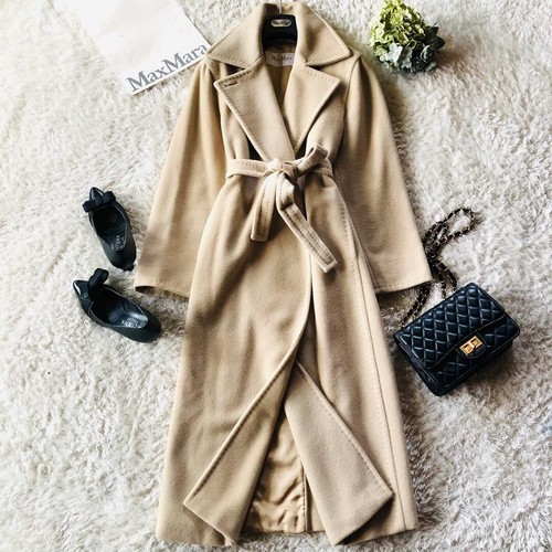 Manteau ceinturé laine - en,