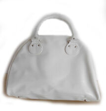 Grand sac de sport blanc CARITA en cuir synthétique doublé coton