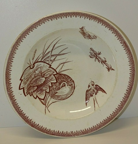 Ancienne assiette demi creuse - assiette,