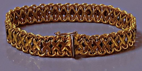 Vtg gourmette bracelet plaqué - bracelet,