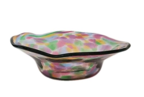 Vintage multicolor candy dish - vintage,
