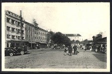 Cpa lorient place la gare - place,