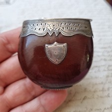 Pyrogène Ancien Argent Et Noix Arec XIXè Stewart Orfèvre Australien