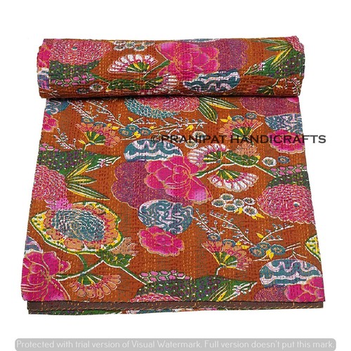 Couvre lit indien double fruit - couvre-lit,