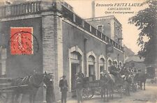CPA 11 CARCASONNE / BRASSERIE FRITZ LAUER / QUAI D'EMBARQUEMENT / cliché rare