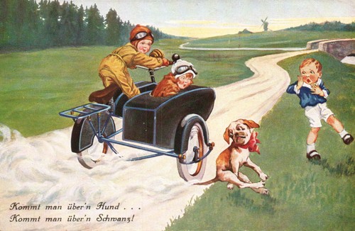 Carte postale passe par - carte,