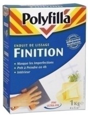 Enduit de lissage finition masque les imperfections poudre 1kg POLYFILLA