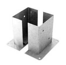 Pied de poteau fixes doubles galvanisè pour potreau section rectangulaire